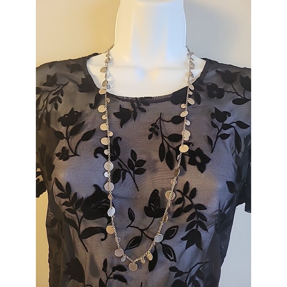 Lea Sophia Silver Tone Necklace